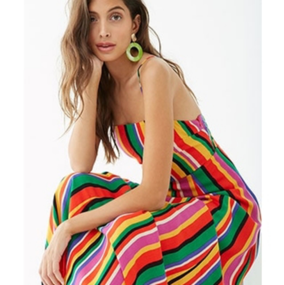 Rainbow Maxi Dress Size Small